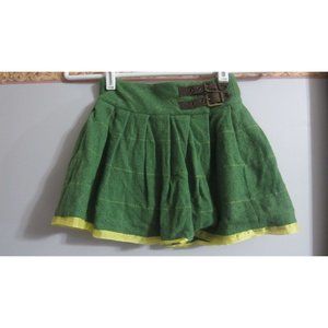 Crew Cuts 4/5 Green Wool Casual Occasion School Wrap Skirt
